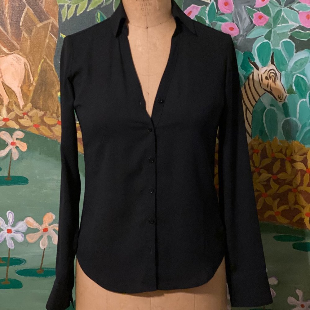Basic Black Button Down